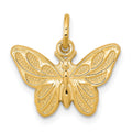 10k Butterfly Charm, 18 x 16 mm
