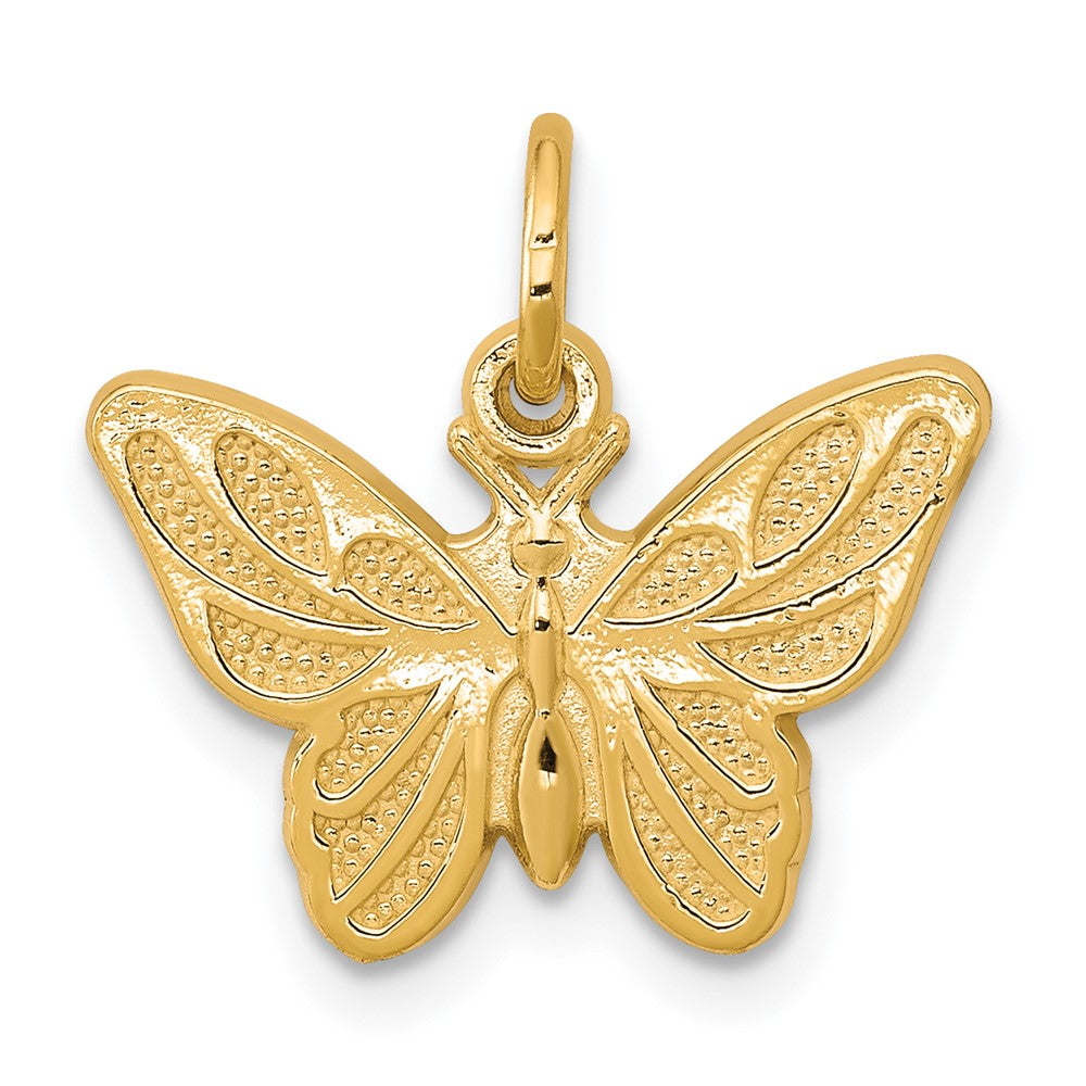 10k Butterfly Charm, 18 x 16 mm