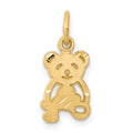 10k Teddy Bear Charm, 20 x 11 mm