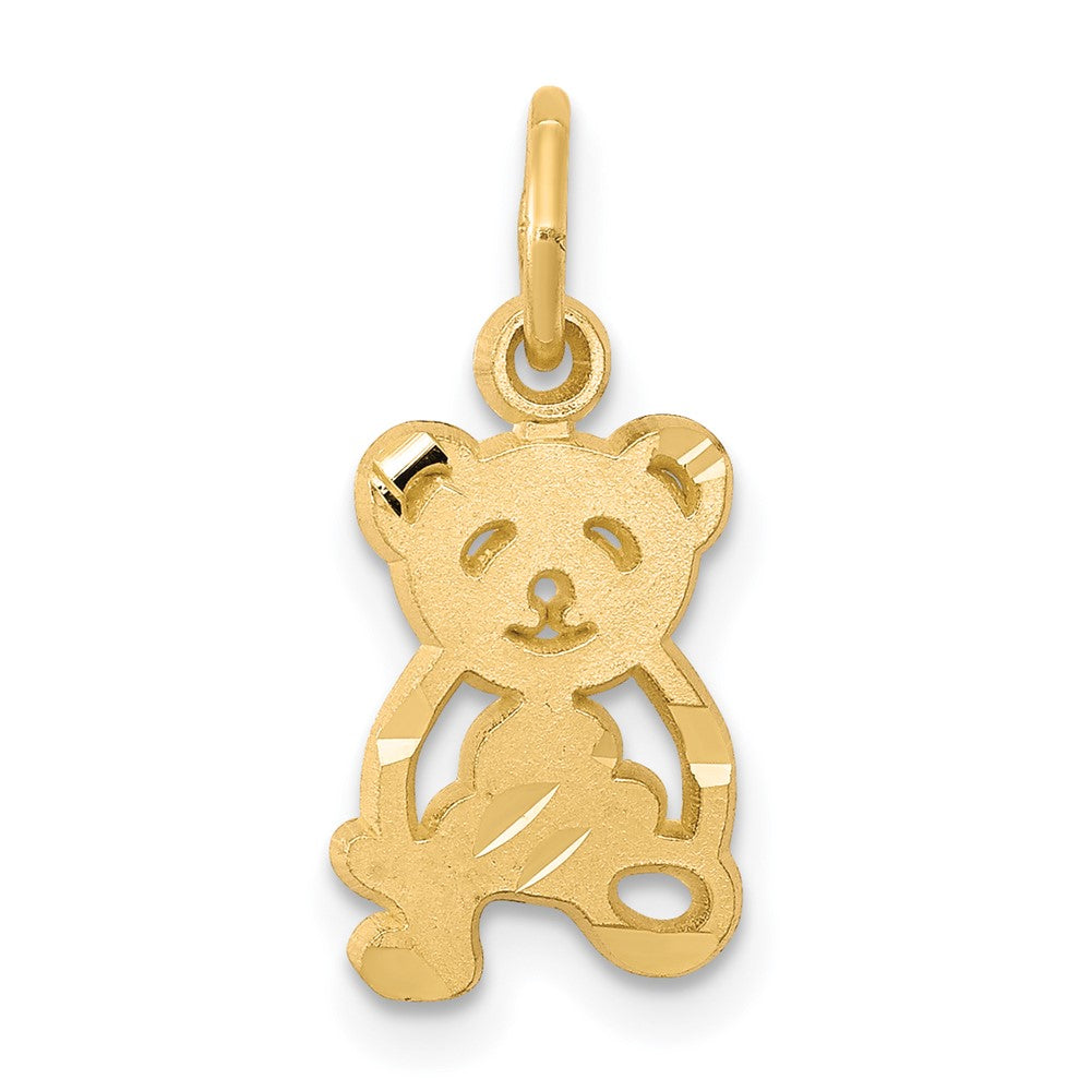 10k Teddy Bear Charm, 20 x 11 mm