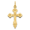 10K Eastern Orthodox Cross Charm, 30 x 17 mm