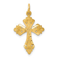 10k Fleur de Lis Cross Charm, 25 x 16 mm