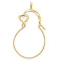 10k Small Heart Charm Holder, 40 x 36 mm