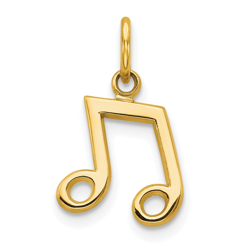 10k Musical Note Charm, 16 x 11 mm