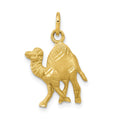 10k Satin Diamond-cut Camel Charm, 20 x 11 mm