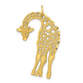 10k Large Cut-out Giraffe Charm, 37 x 23 mm