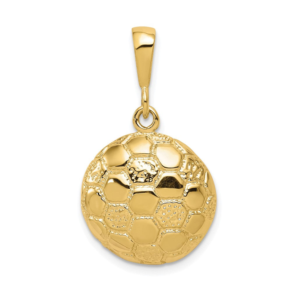 10K Soccer Ball Charm, 30 x 16 mm