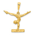 10k Solid Gymnast Charm, 30 x 26 mm