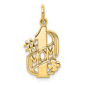 10K #1 MOM Charm, 25 x 21 mm