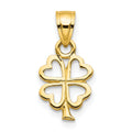 10k 4-Leaf Clover Charm, 15 x 16 mm
