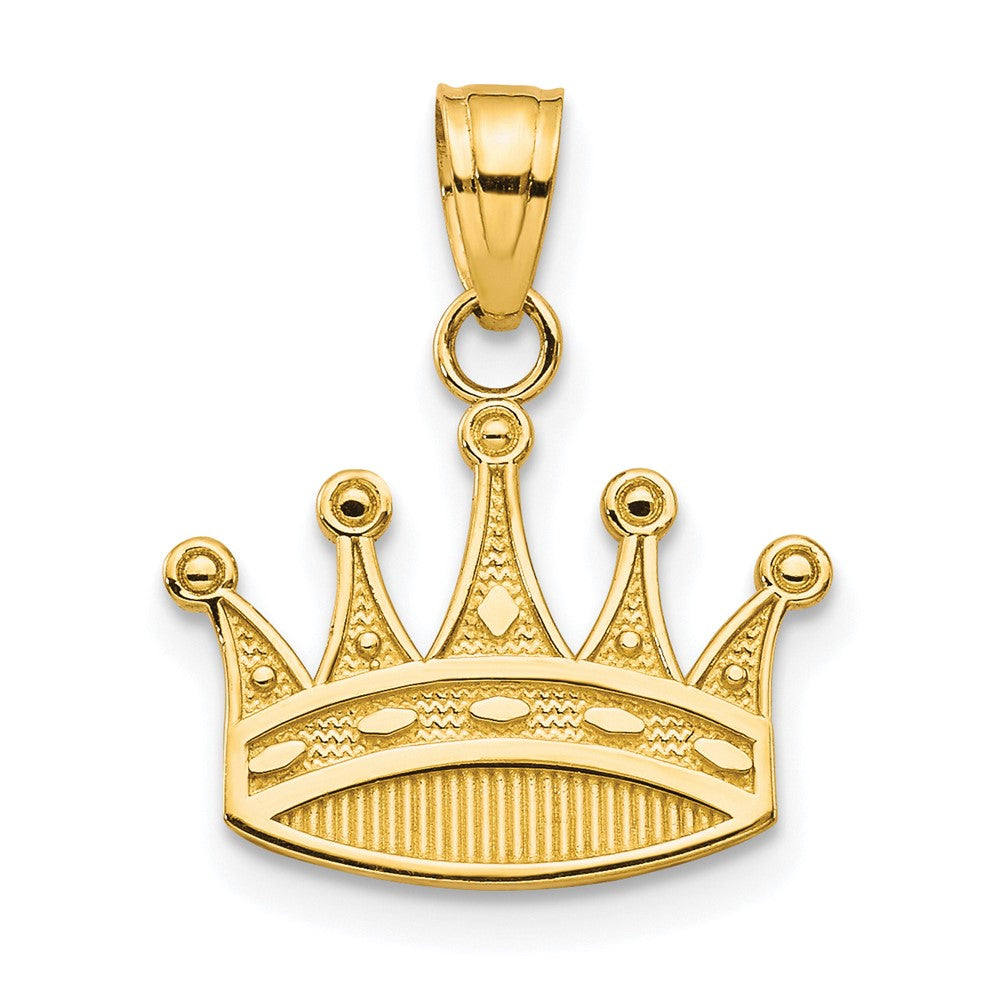 10k Crown Charm, 20 x 18 mm