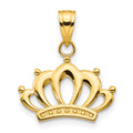 10k Crown Charm, 15 x 19 mm
