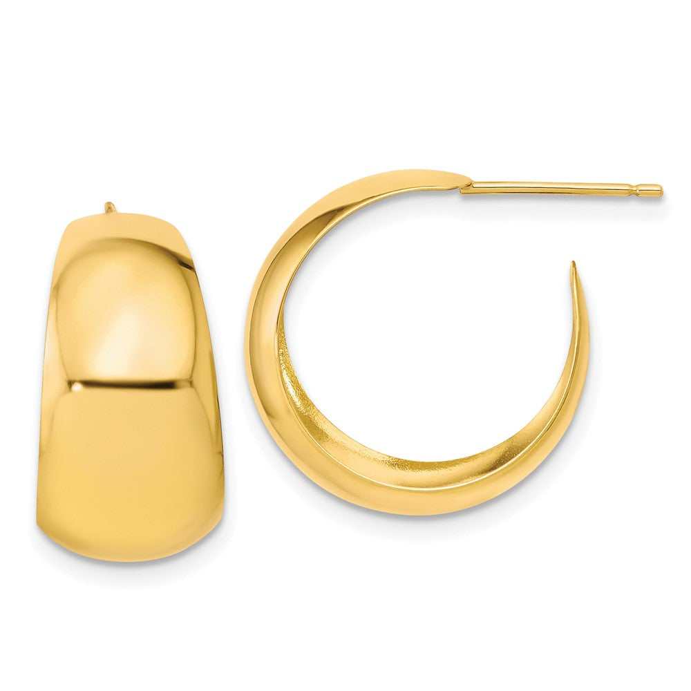 10k Small Hoop Earrings, 18.53 x 10.1 mm