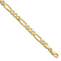 10k 5.25mm Fancy Polished Figaro Link 8 inch Bracelet, 8 x 5.25 mm
