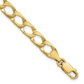 10k 7.4mm Satin and Diamond-cut Fancy Link 8 inch Bracelet, 8 x 7.4 mm