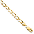 10k 5.75mm Fancy Polished Link 8 inch Bracelet, 8 x 5.75 mm