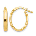 10K Polished Yellow Gold Hoop Earrings, 17 x 6 mm