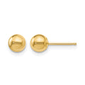 10K Polished Ball Post Earrings, 5 x 5 mm