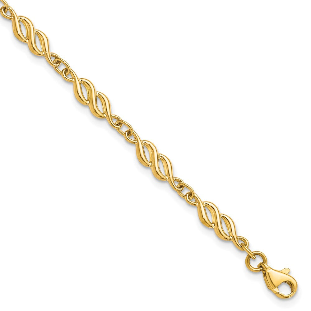 10K Polished Bracelet, 7.25 mm