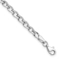 10K White Gold Polished Link Bracelet, 7.5 x 4 mm