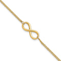 10K Polished Infinity Bracelet, 7.5 x 9 mm