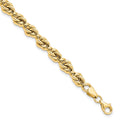 10K Polished Fancy Link Bracelet, 7.25 x 8 mm