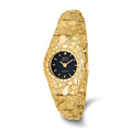 10k 22mm Black Dial 7 inch Nugget Watch