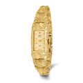 10k 15x31mm Champagne Dial Rectangular Face 7 inch Nugget Watch