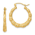 10k Polished Hollow Classic Earrings, 24.5 x 3.5 mm