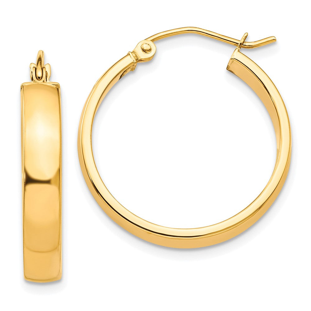10k Polished Hoop Earring, 25.5 x 25.9 mm