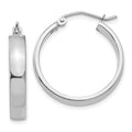 10k White Gold Polished Hoop Earring, 25.5 x 25.9 mm