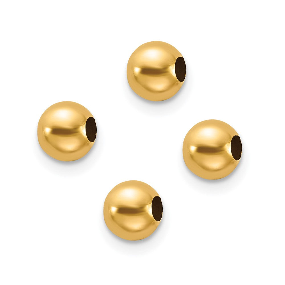 10k Set of 4, 4mm Spacer Beads, 4 mm