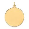 10K Plain .013 Gauge 25x25mm Circular Engravable Disc Charm, 29 x 25 mm