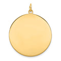 10K Plain .018 Gauge 28.5x28.5mm Circular Engravable Disc Charm, 32 x 28.5 mm