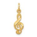 10k Small Treble Clef Charm, 20 x 5 mm