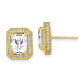 10K Tiara Collection Polished CZ Earrings, 11.94 x 9.96 mm