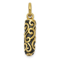 Sentimental Expressions 10K Cylinder Remembrance Ash Holder Pendant, 19 x 6.25 mm