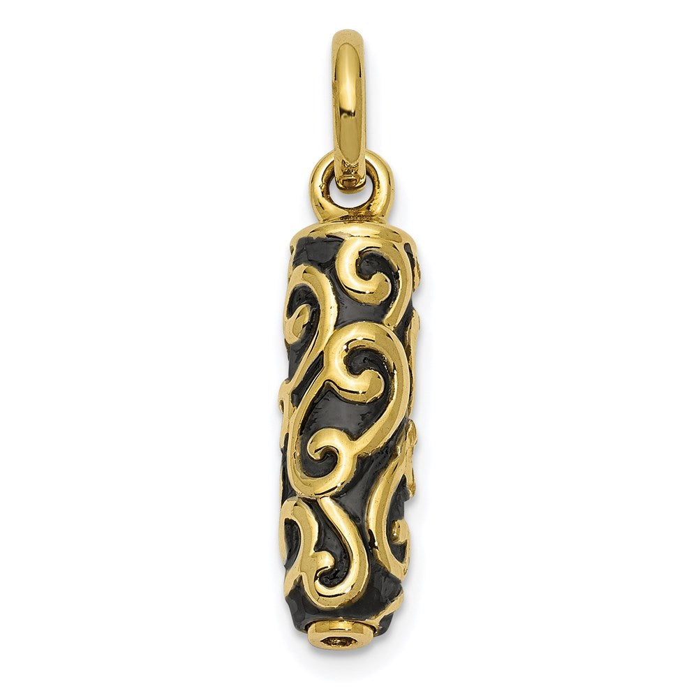 Sentimental Expressions 10K Cylinder Remembrance Ash Holder Pendant, 19 x 6.25 mm