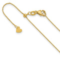 14K Adjustable  1mm D/C Cable Chain, 22 x 1 mm