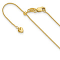 14K Adjustable .85mm Wheat Chain, 22 x 0.85 mm
