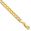 14K 7mm Semi-Solid Curb Link Chain, 8 x 7 mm
