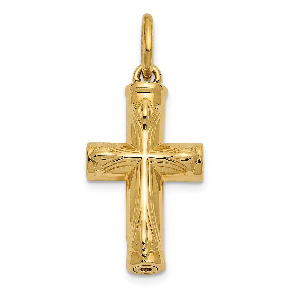 Sentimental Expressions 14K Cross Ash Holder Pendant, 25 x 15.6 mm