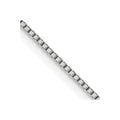 18K White Gold 18 inch .7mm Box with Lobster Clasp Chain, 18 x 0.7 mm