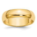 10k Yellow Gold 6mm Half Round Wedding Band Size 10, 6 mm, 4.95 g - ID5S910HR060-108L7