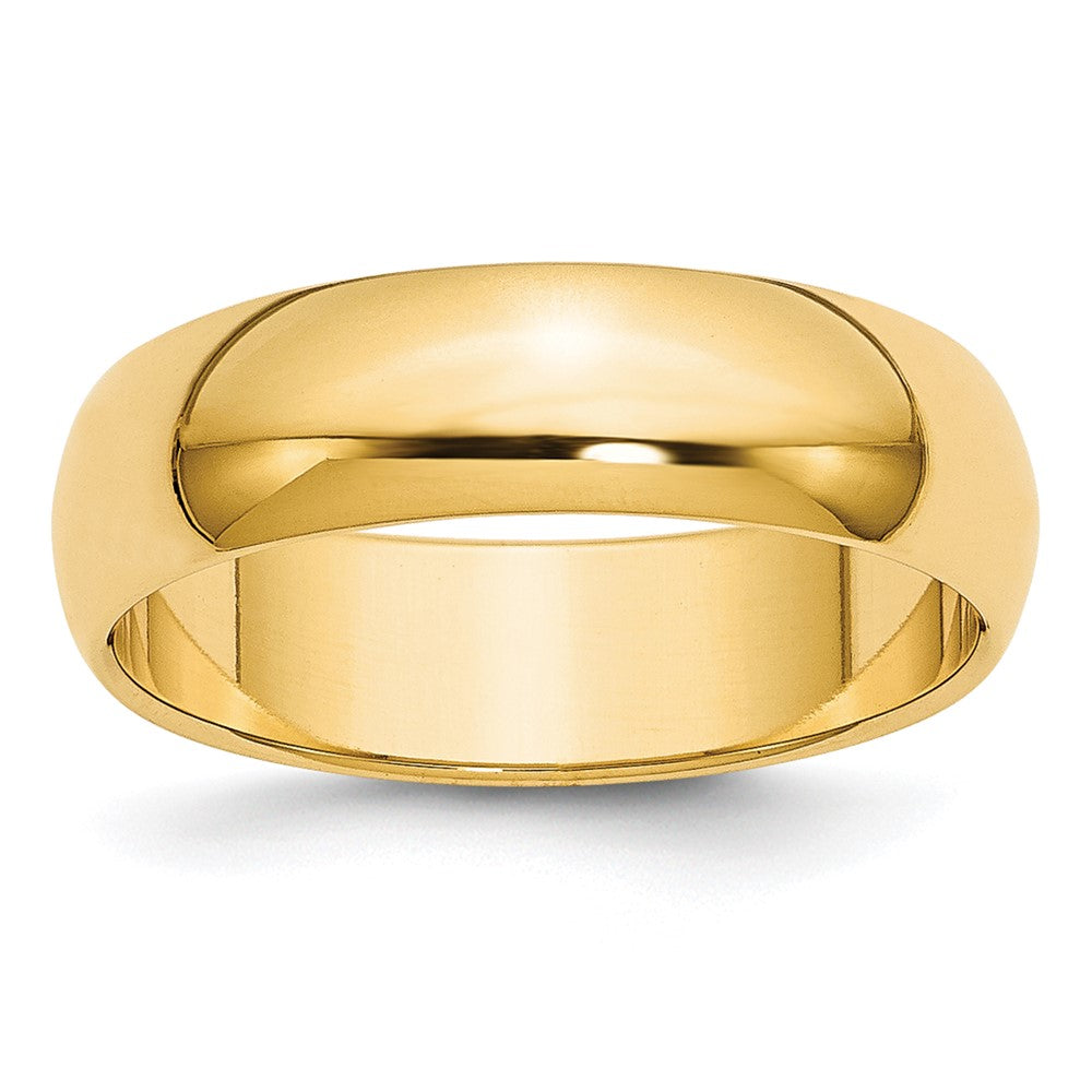 10k Yellow Gold 6mm Half Round Wedding Band Size 10, 6 mm, 4.95 g - ID5S910HR060-108L7