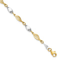 14K Two-tone Polished Fancy 7 inch Bracelet, 7 mm