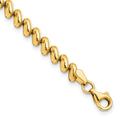 14K Polished Fancy 7 inch Bracelet, 7 mm
