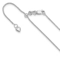10K White Gold Adjustable 1mm Wheat Chain, 22 x 1 mm