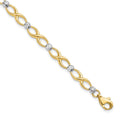 10K Two-tone D/C Bracelet, 7 mm