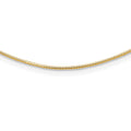 10K Yellow Gold 1mm Snake Wire Necklace, 16 x 1 mm